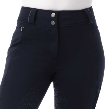 Pantalón softshell Equitheme Kitzbuhl con culera de silicona Azul marino