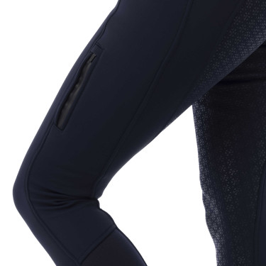 Pantalón softshell Equitheme Kitzbuhl con culera de silicona Azul marino