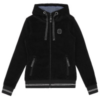 Chaqueta de terciopelo “Je t’aime” EQUITHÈME – Coline infantil Negro