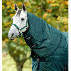 Cubrecuellos de cuadra Horseware Amigo Ripstop Insulator 200g Verde dinastía / marino / plata