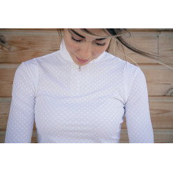 Polo de concurso con mangas largas Pénélope Seville Blanco