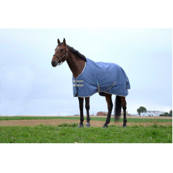 Manta Equithème TYREX 600D reciclada Azul marino