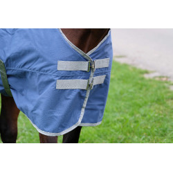 Manta Equithème TYREX 600D reciclada Azul marino