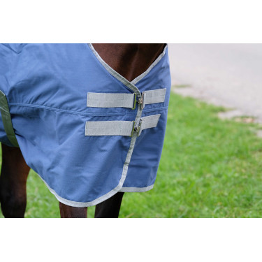 Manta Equithème TYREX 600D reciclada Azul marino