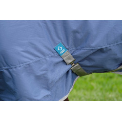 Manta Equithème TYREX 600D reciclada Azul marino