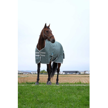 Manta Equithème TYREX 600D reciclada Verde Manta Equithème TYREX 600D reciclada Verde