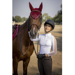 Polo Equithème Pekin manga larga Blanco Polo Equithème Pekin manga larga Blanco