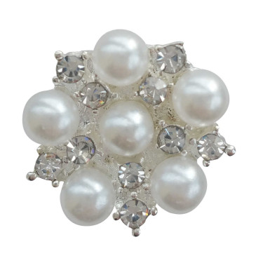 Grampo de cabelo com strass/pérola