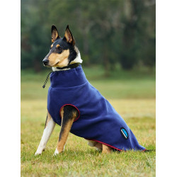 Manta polar para perro Weatherbeeta ComFiTec Azúl marino / burdeos
