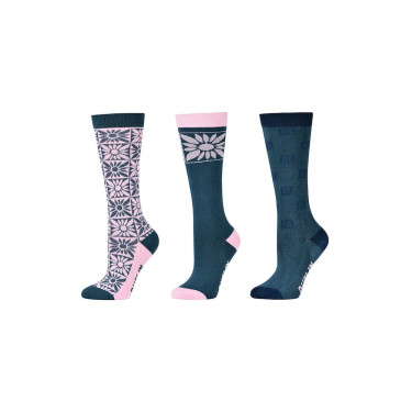 Calcetines Dublin para niño, pack de 3 Geo flor
