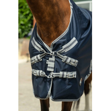 Manta de exterior Therma Pro HKM Cuello desmontable Azul oscuro Manta de exterior Therma Pro HKM Cuello desmontable Azul oscuro