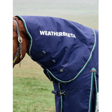 Manta Weatherbeeta ComFiTec Dynamic Turnout 220 g con cuello desmontable Marino / verde bosque Azul Manta Weatherbeeta ComFiTec Dynamic Turnout 220 g con cuello desmontable Marino / verde bosque Azul