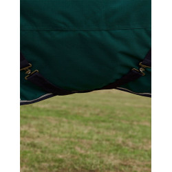 Manta Weatherbeeta ComFiTec Dynamic Turnout 220 g con cuello desmontable Verde bosque / marino