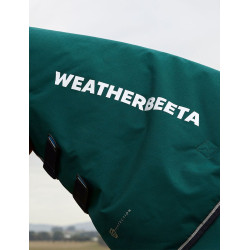 Manta Weatherbeeta ComFiTec Dynamic Turnout 220 g con cuello desmontable Verde bosque / marino