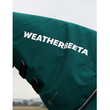 Manta Weatherbeeta ComFiTec Dynamic Turnout 220 g con cuello desmontable Verde bosque / marino