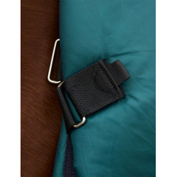 Manta Weatherbeeta ComFiTec Dynamic Turnout 220 g con cuello desmontable Verde bosque / marino