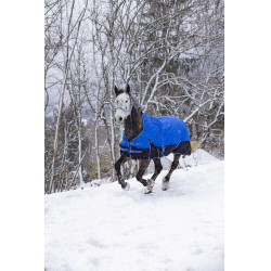 Manta Equithème - TYREX Aisance 1200D - Cuello Alto Azul real Manta Equithème - TYREX Aisance 1200D - Cuello Alto Azul real