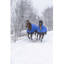 Manta Equithème - TYREX Aisance 1200D - Cuello Alto Azul real Manta Equithème - TYREX Aisance 1200D - Cuello Alto Azul real