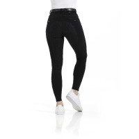 Pantalón Equithème Safir con culera de silicona Negro / azúl Pantalón Equithème Safir con culera de silicona Negro / azúl