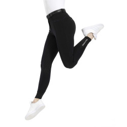 Pantalón Equithème Safir con culera de silicona Negro / azúl Pantalón Equithème Safir con culera de silicona Negro / azúl