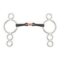 Bocado 3 anillos dutch gag lozenge Shires para el caballo