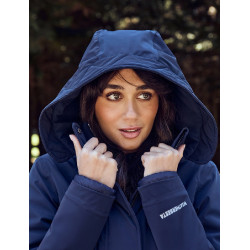Abrigo largo impermeable Weatherbeeta para mujer Marino Azul marino