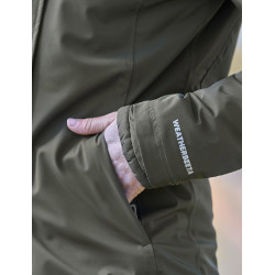 Abrigo largo impermeable Weatherbeeta para mujer Verde medianoche