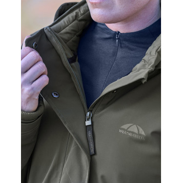 Abrigo largo impermeable Weatherbeeta para mujer Verde medianoche