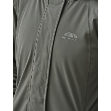Abrigo largo impermeable Weatherbeeta para mujer Verde medianoche