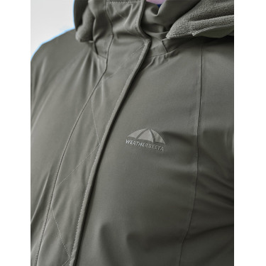 Abrigo largo impermeable Weatherbeeta para mujer Verde medianoche