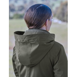 Abrigo largo impermeable Weatherbeeta para mujer Verde medianoche