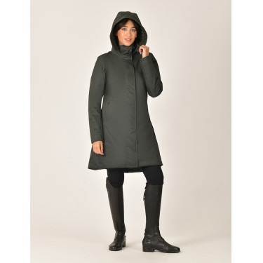 Abrigo largo impermeable Weatherbeeta para mujer Verde medianoche