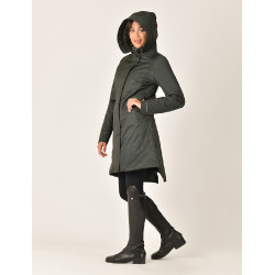 Abrigo largo impermeable Weatherbeeta para mujer Verde medianoche