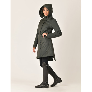 Abrigo largo impermeable Weatherbeeta para mujer Verde medianoche
