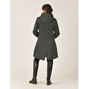 Abrigo largo impermeable Weatherbeeta para mujer Verde medianoche
