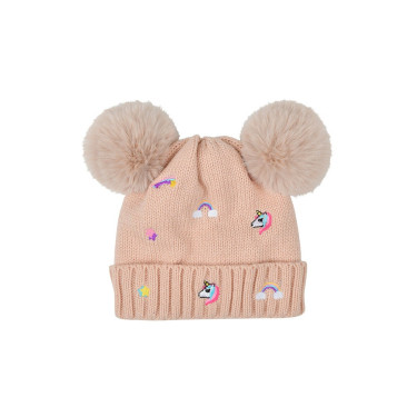 Gorro Fun Dublin bordado para niño Rosa empolvado Gorro Fun Dublin bordado para niño Rosa empolvado