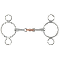 Bocado 2 anillos cobre Lozenge Shires Acero inoxidable