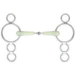 Bocado 3 anillos Equikind Dutch Gag para el caballo