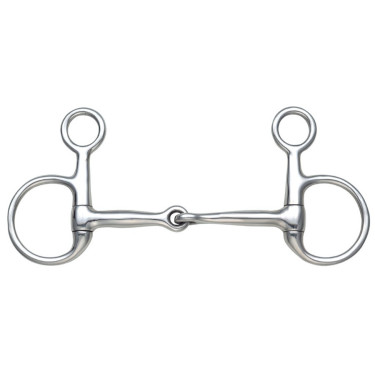 Bocado Baucher Cheek Snaffle Shires Acero inoxidable