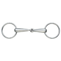 Bocado Hollow Mouth Loose Ring Snaffle Shires Acero inoxidable
