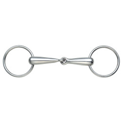 Bocado Hollow Mouth Loose Ring Snaffle Shires Acero inoxidable