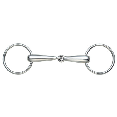 Bocado Hollow Mouth Loose Ring Snaffle Shires Acero inoxidable