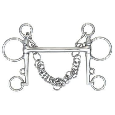Bocado Pelham Mullen Shires Acero inoxidable