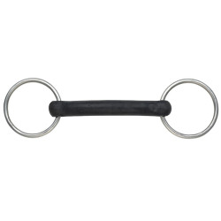 Bocado recto goma dura Shires para el caballo