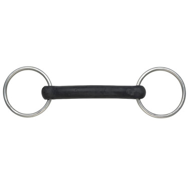 Bocado recto goma dura Shires para el caballo