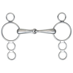 Bocado 3 anillos Dutch Gag Shires Acero inoxidable