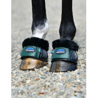 Campanas de goma con borreguillo Weatherbeeta Tough-Tec Prime Fleece Trim Negro / verde bosque