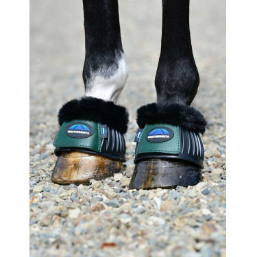 Campanas de goma con borreguillo Weatherbeeta Tough-Tec Prime Fleece Trim Negro / verde bosque