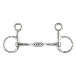 Bocado Baucher Cheek Snaffle Lozenge Shires Acero inoxidable