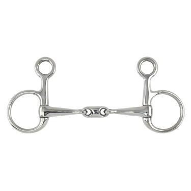 Bocado Baucher Cheek Snaffle Lozenge Shires Acero inoxidable